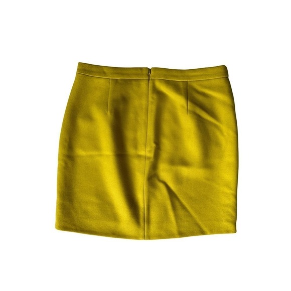J. Crew Yellow Wool Mini Skirt, Size 6 - Picture 6 of 9